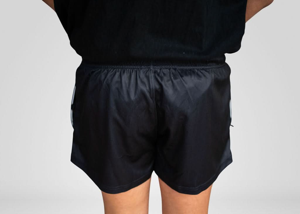 Adults - Basic Black Western Footy Shorts