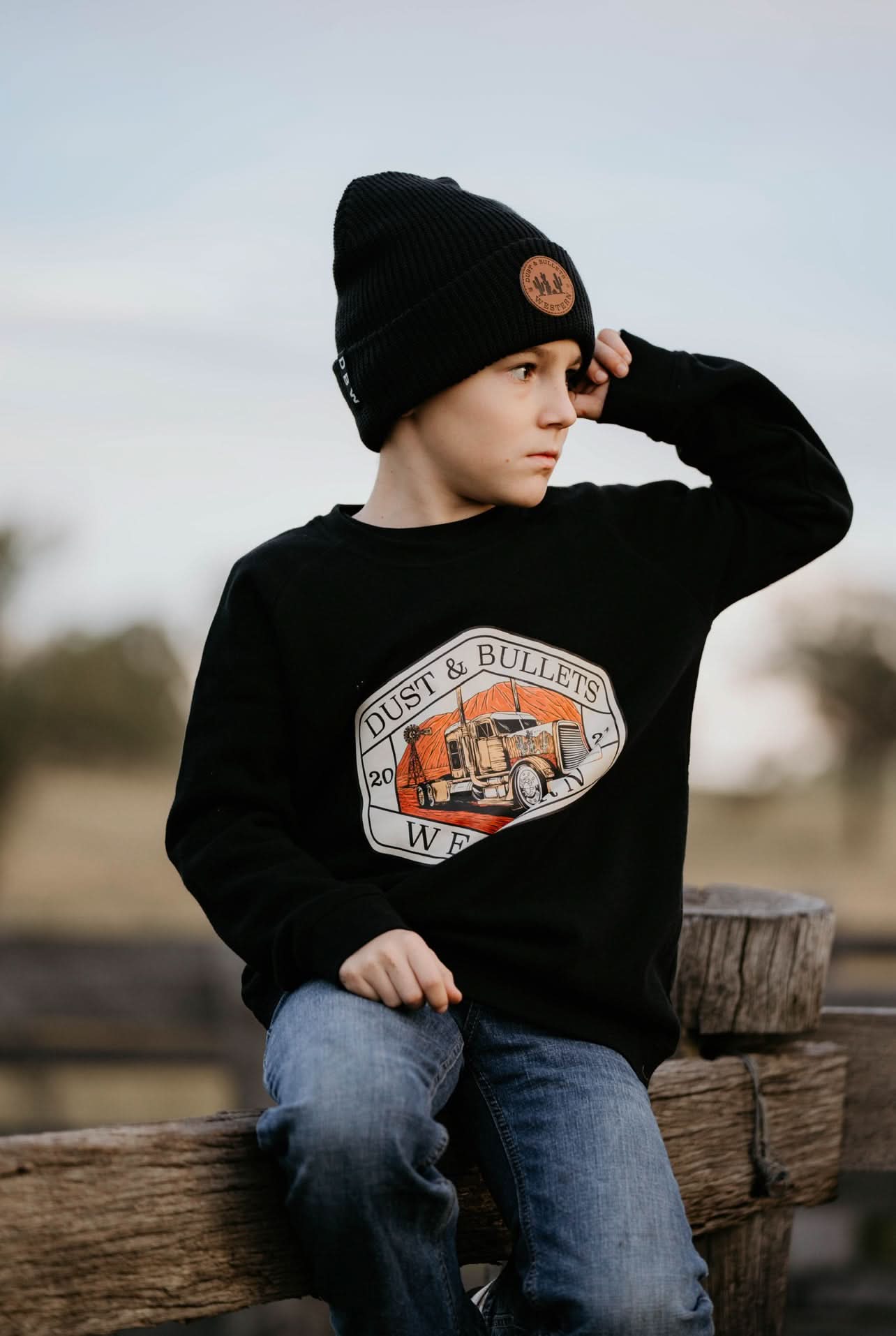 Black DBW Beanie - Kids
