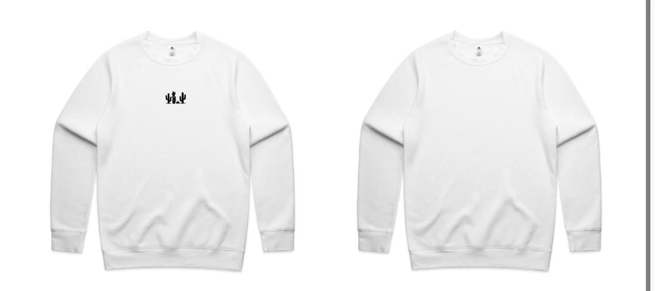 The B2B Signature Western Style Crew Neck in White