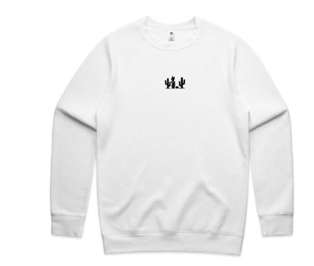 The B2B Signature Western Style Crew Neck in White