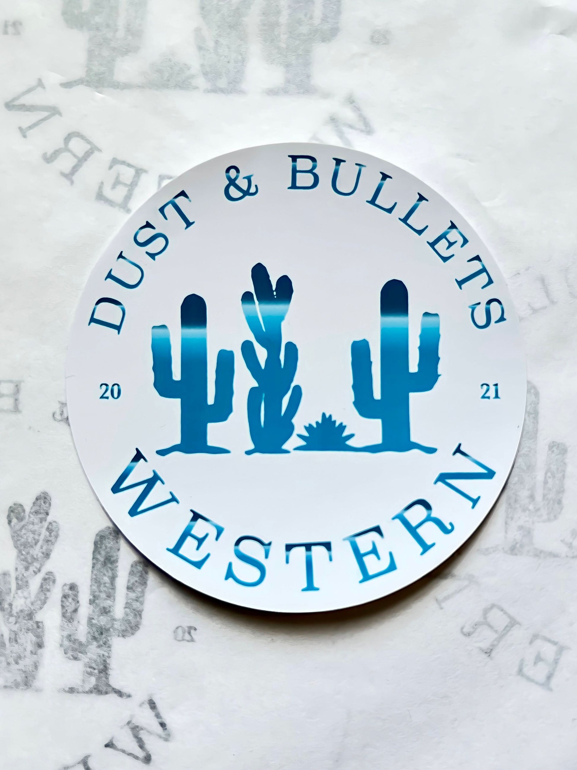 DBW Circle Logo in Blue - Western Theme Stickers