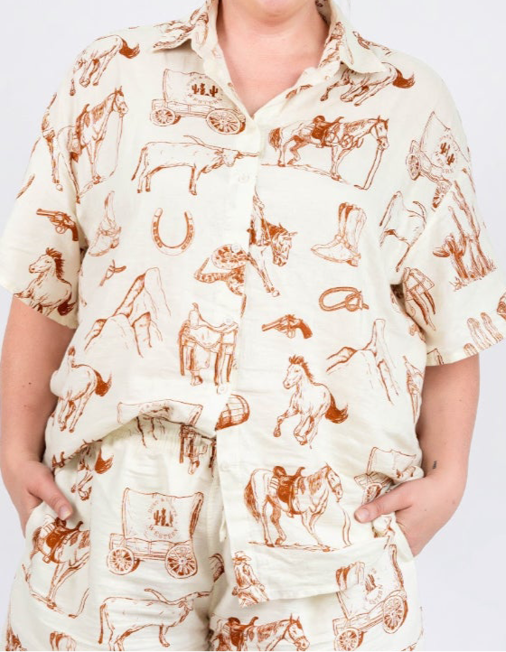 Georgia Straight Western - Linen Shirt