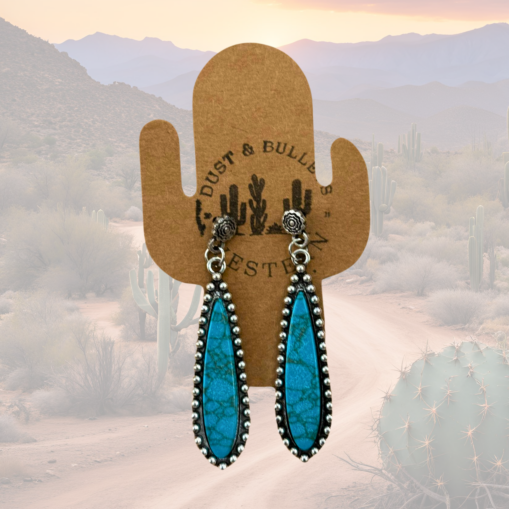 Tear Drop Turquoise - Western Style Earring