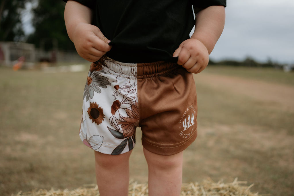 Kids - Botanical Western Footy Shorts