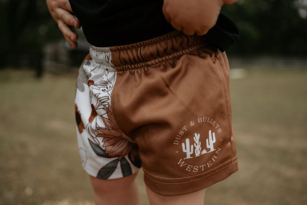 Kids - Botanical Western Footy Shorts