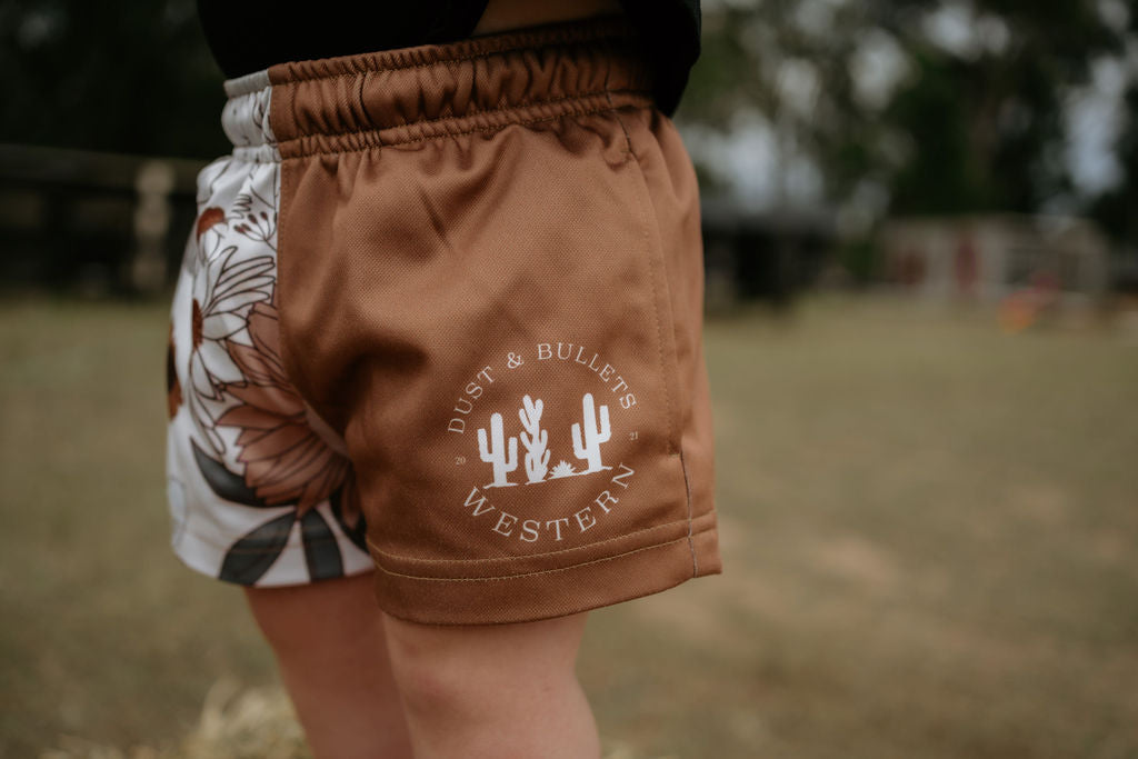 Kids - Botanical Western Footy Shorts