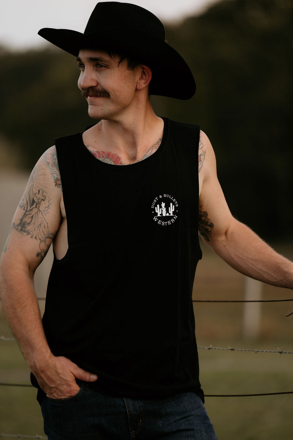 The Classic Western Style Tank in Black