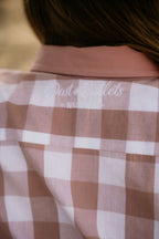 Girls – Bonnie Lou Pink Gingham Ruffle Arena Shirt | Full Button Cowgirl Western Shirt (Kids)