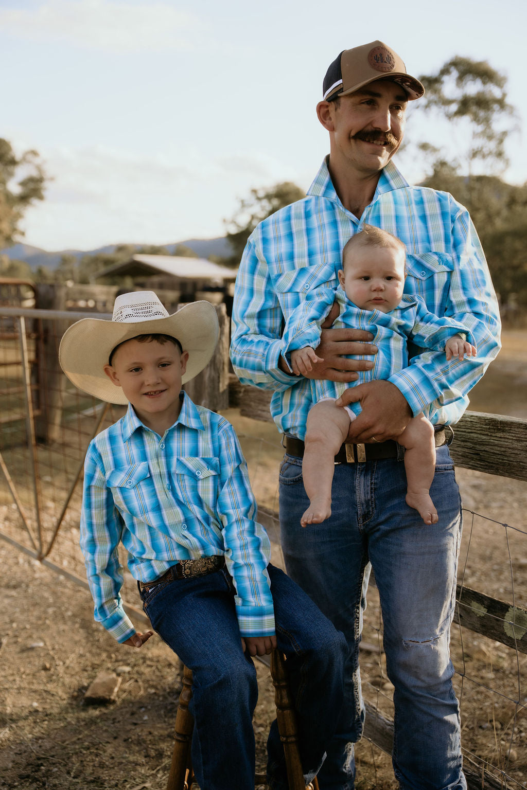 Men's - The River-Gum Blue Green Plaid Arena Shirt | Arena Shirt | Full Button Cowboy Western Shirt