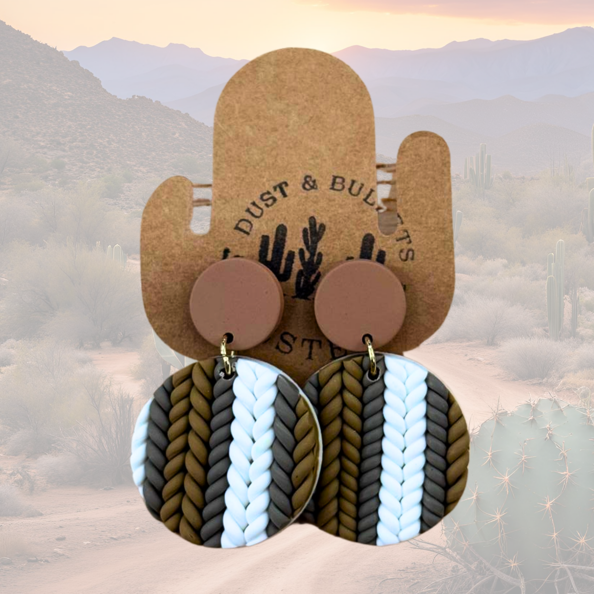 Circle Wheat Pattern - Western Style Earring