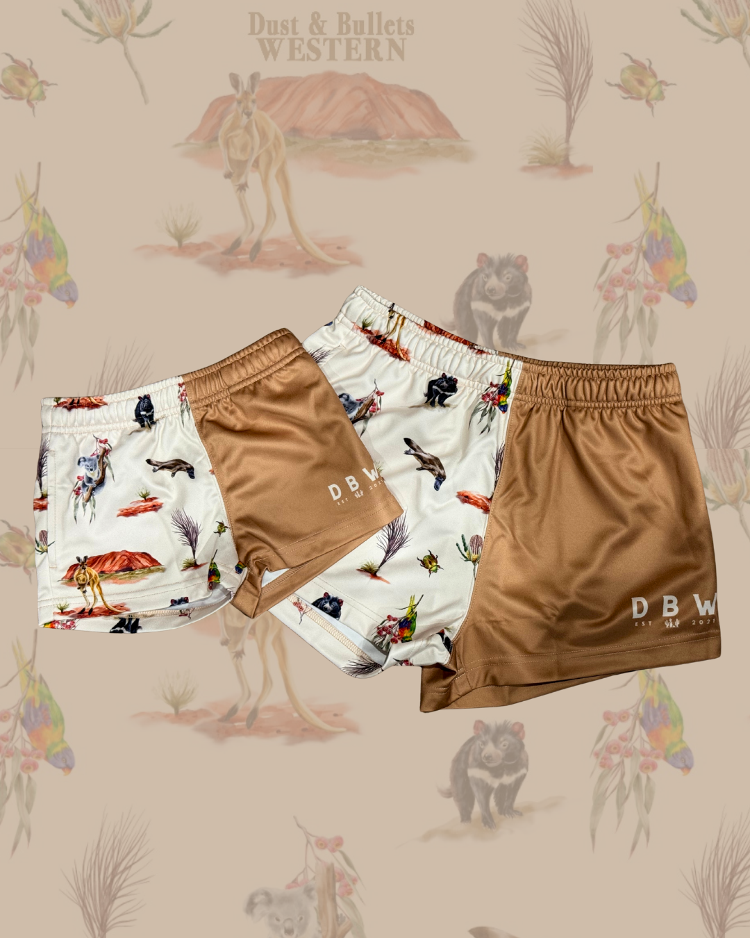 Kids - The Australian Outback Western Footy Shorts