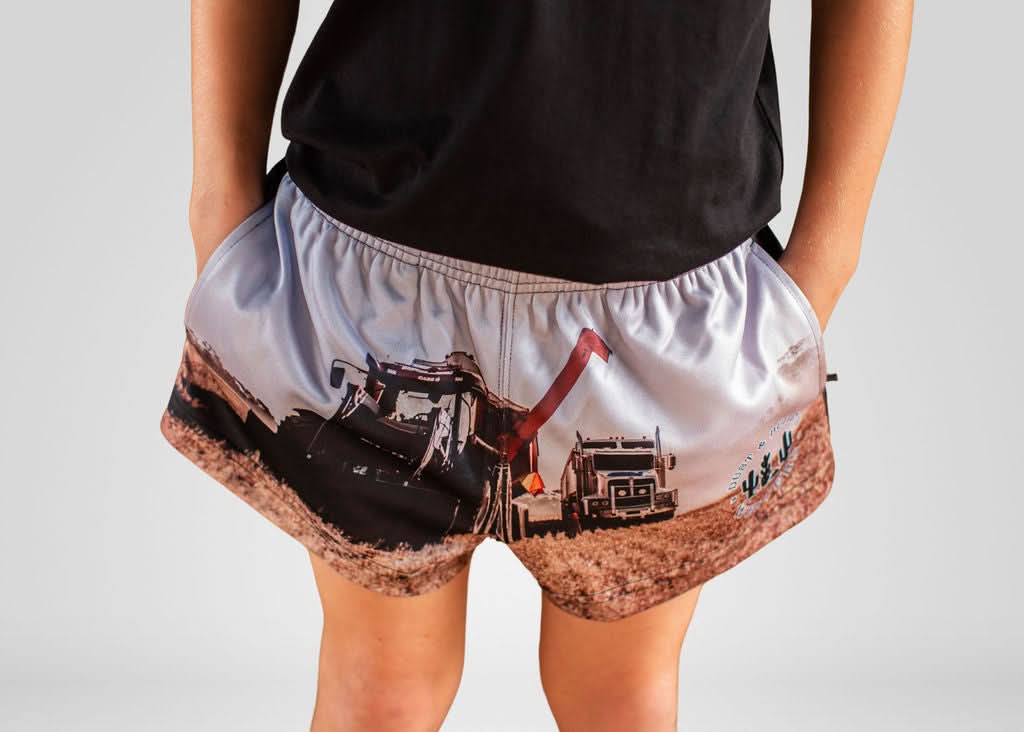 Kids Farming Out West Footy Shorts