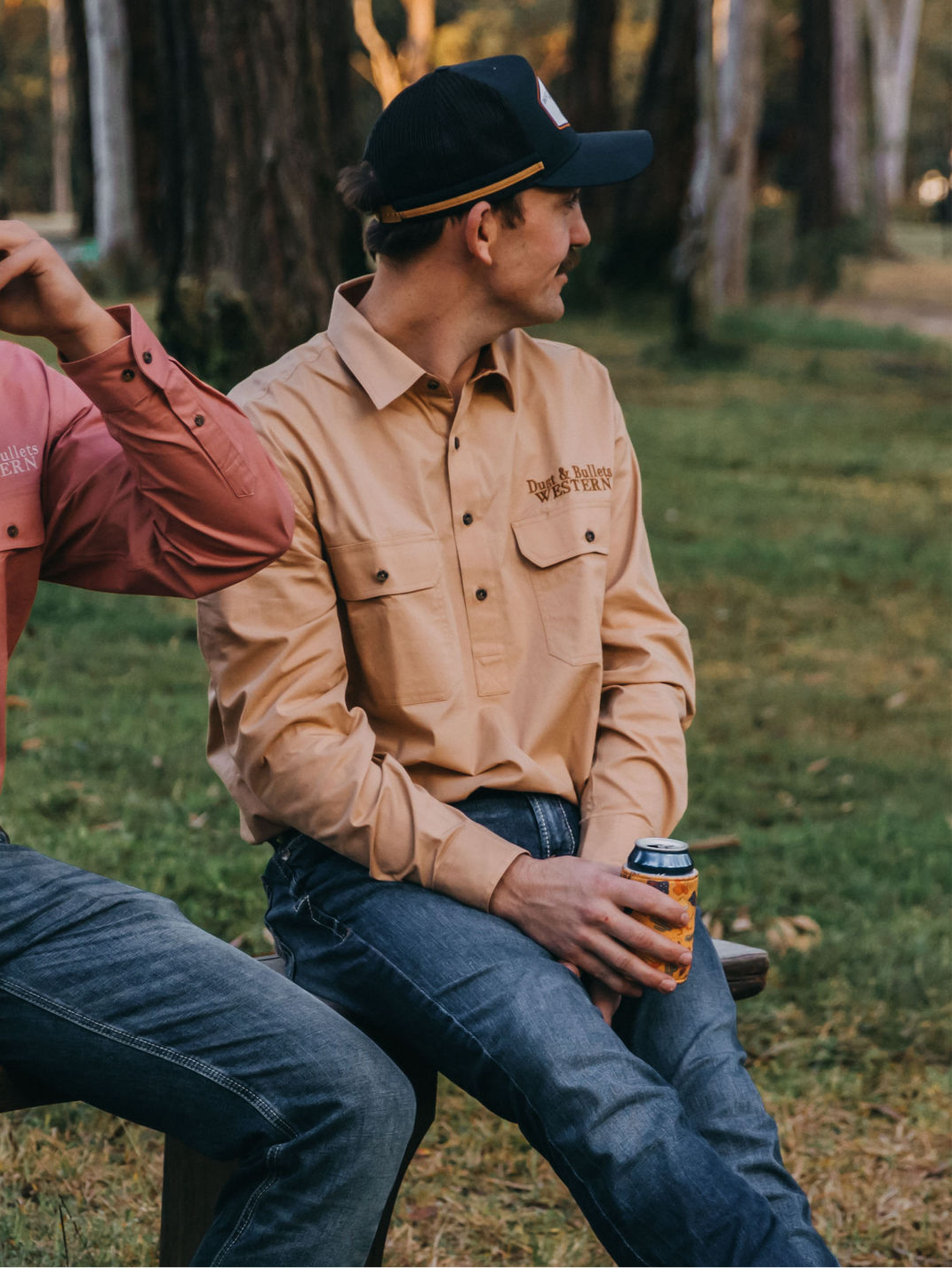 Mens Outback Work Shirt - Bone
