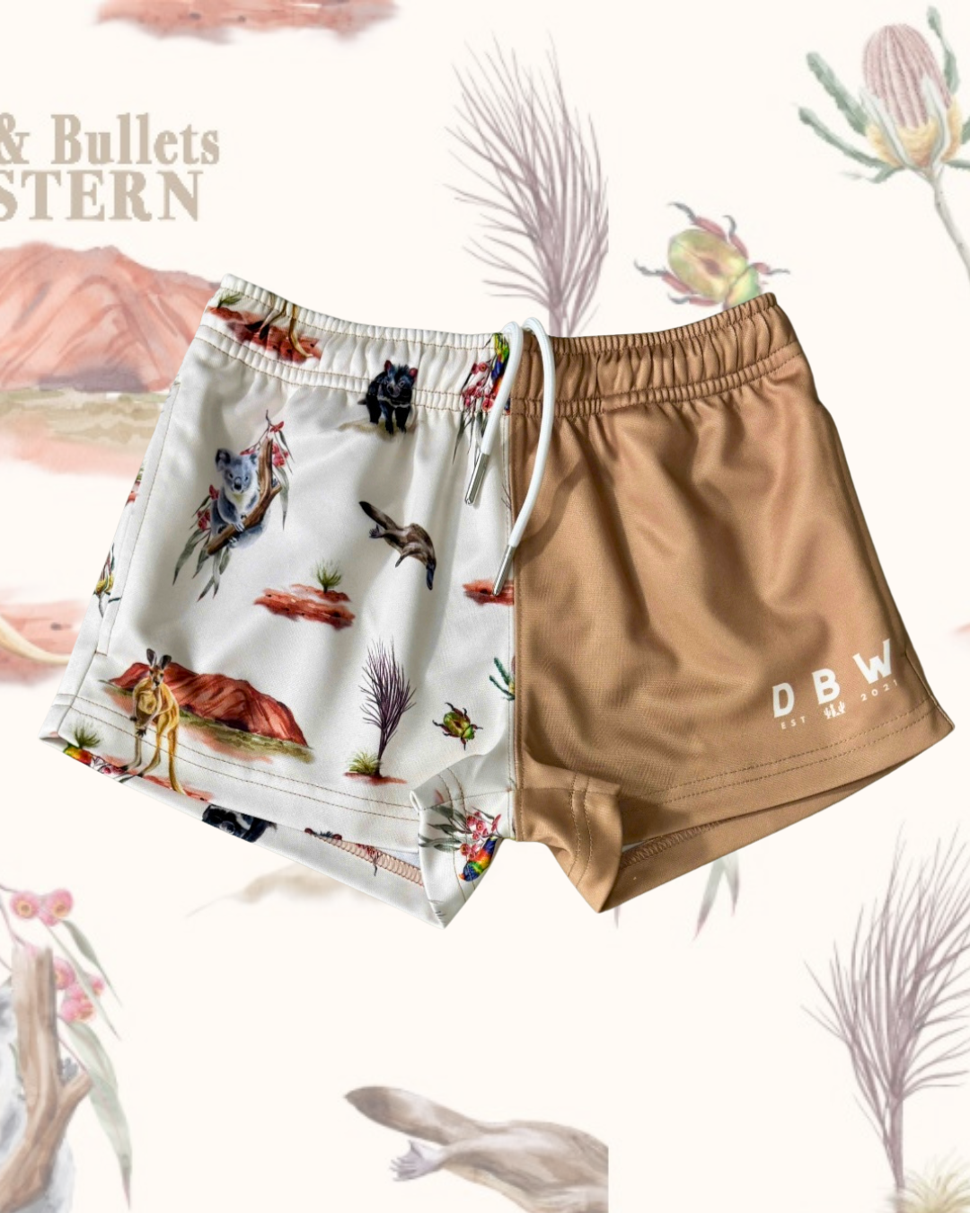 Adults -The Australian Outback - Western Footy Shorts