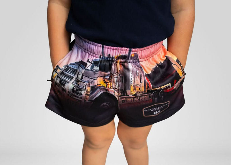 Kids Kenworth Western Footy Shorts