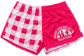 Adults - Pink Check Western Footy Shorts
