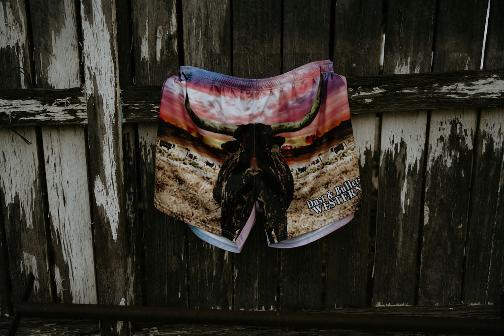 Adults - LongHorn Western Footy Shorts