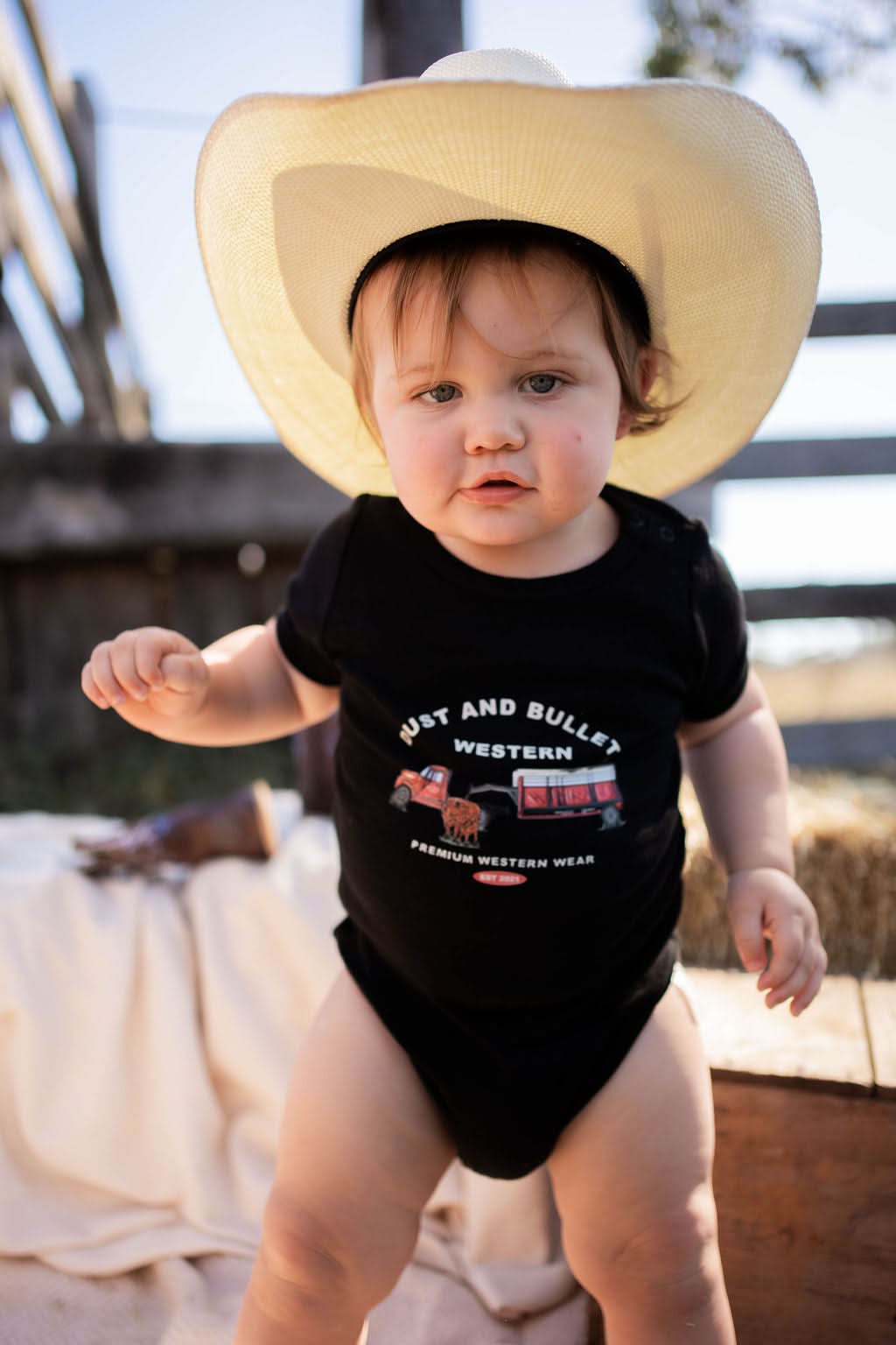 Baby Cattle Truck - Western Style Romper