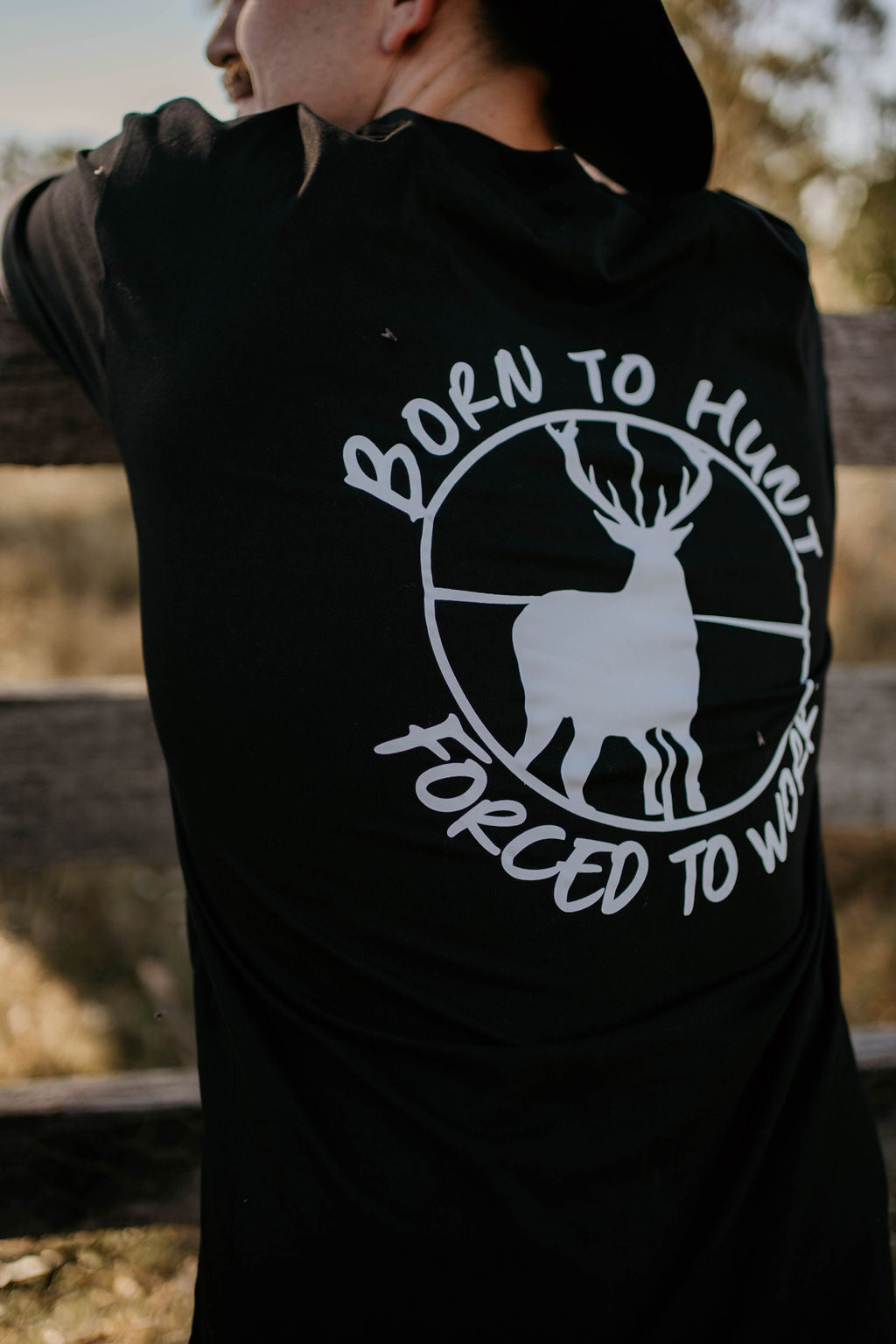 Born To Hunt Forced To Work in Black - Western Wear Shirts