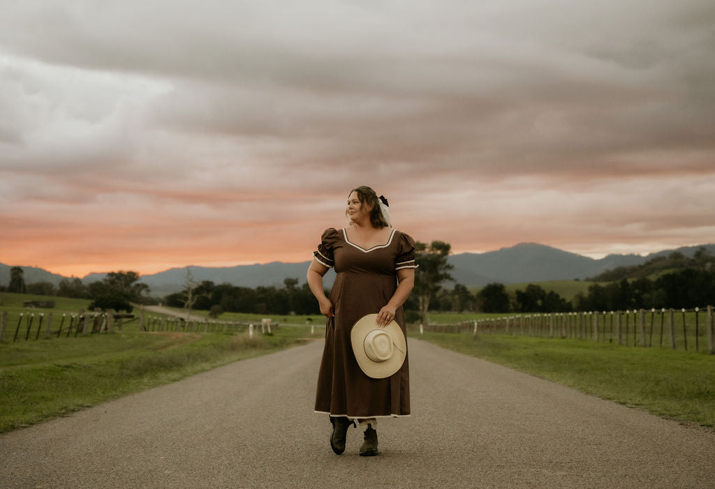 The Aspen Western Cowgirl Dress – Country Style Midi