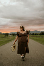 The Aspen Western Cowgirl Dress – Country Style Midi