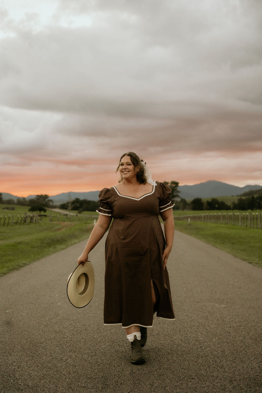 The Aspen Western Cowgirl Dress – Country Style Midi
