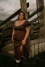 The Aspen Western Cowgirl Dress – Country Style Midi