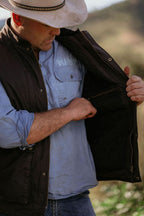 The Bushman’s Waxed Oilskin Vest