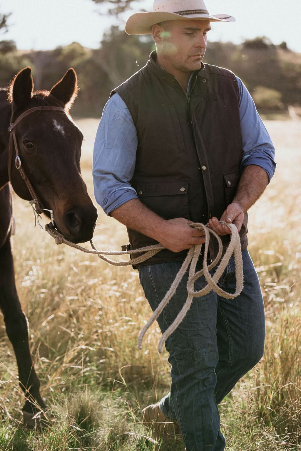 The Bushman’s Waxed Oilskin Vest
