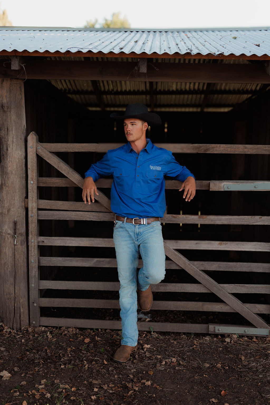 The Outback Work Shirt - Navy + Check