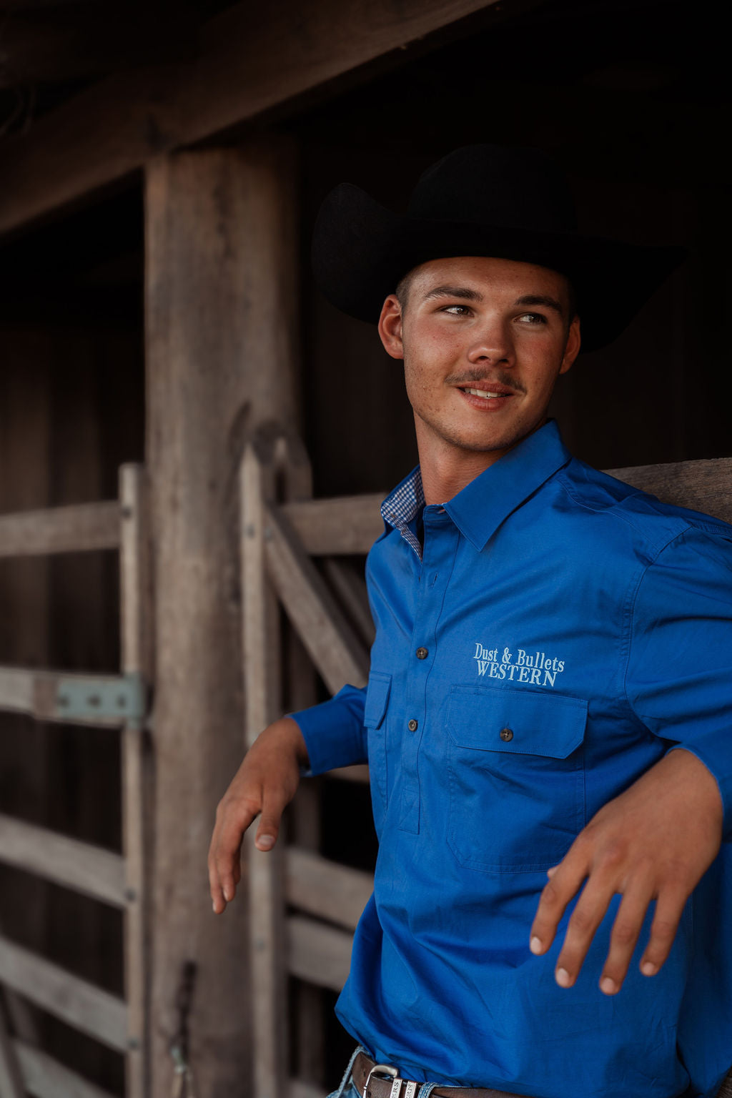 The Outback Work Shirt - Navy + Check