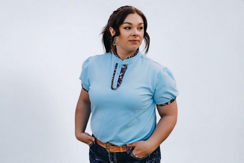 The Essential Ladies Polo - Sky Blue