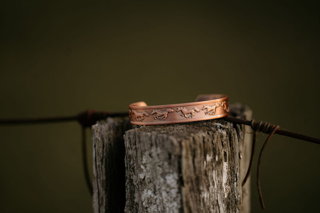 Running Horse Copper Magnetic Cuff Band