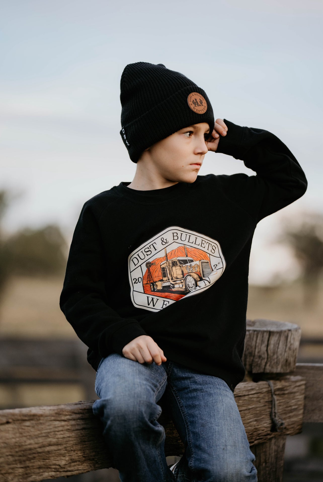 Black DBW Beanie - Kids