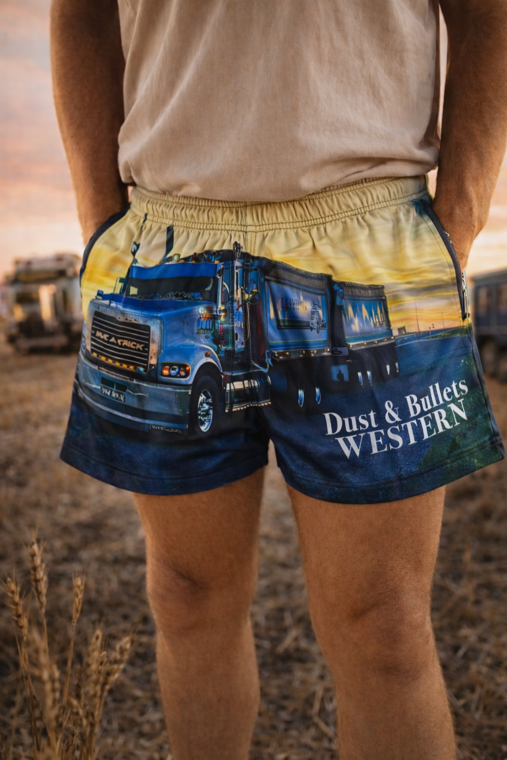 Adults - The Mack Truck Western Footy Shorts