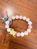 Pink Cow Wristlet