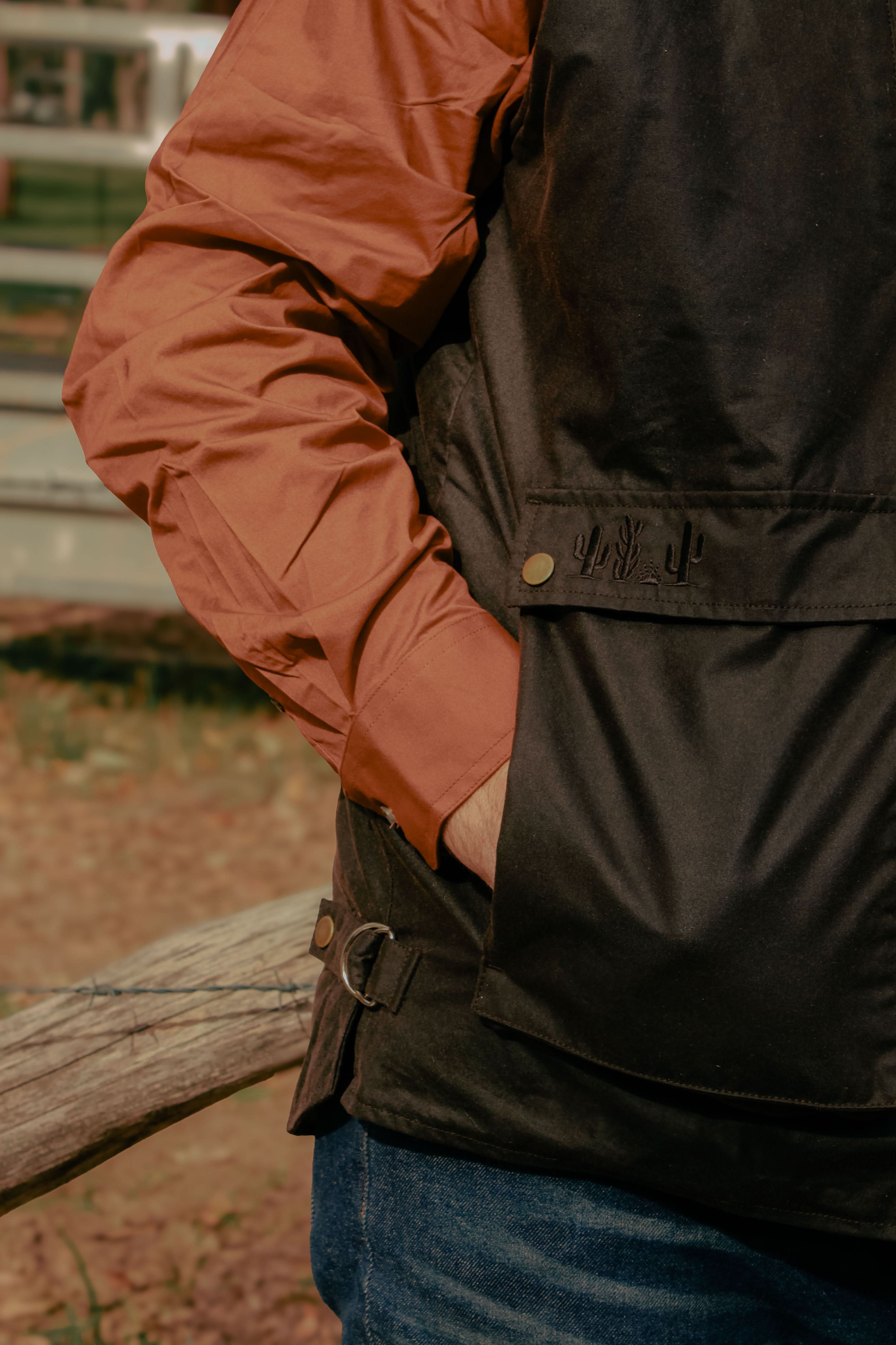 The Bushman’s Waxed Oilskin Vest