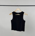 Women's Signature Ribbed Western Style Tank - Black