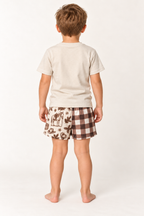 Kids Country Christmas Tee – Brown Print