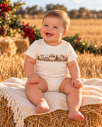 Baby Country Christmas Romper – Brown Print