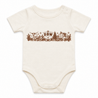 Baby Country Christmas Romper – Brown Print