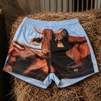 Scrub Bull Western Footy Shorts – Unisex Print