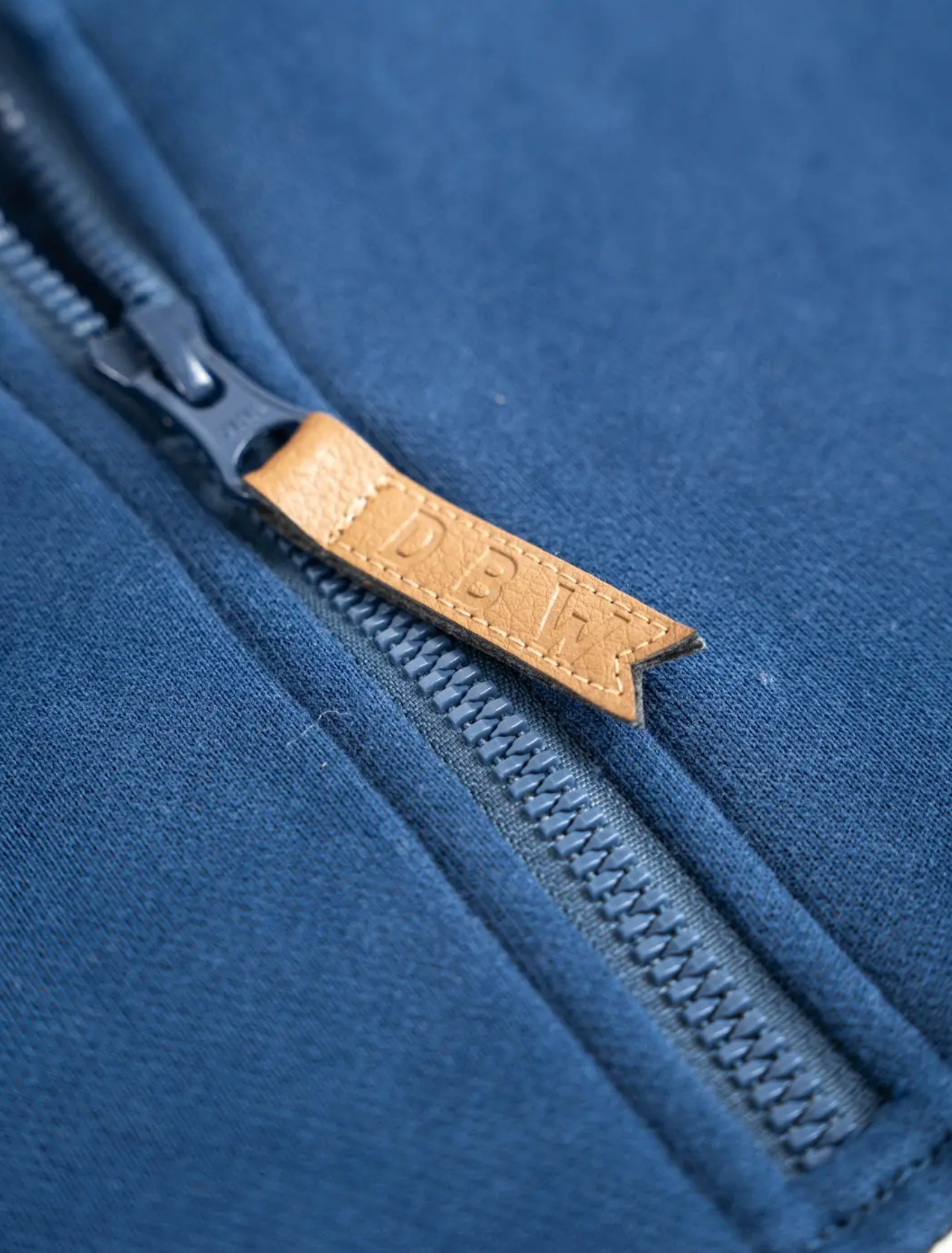 DBW Staple Half Zip Jumper - Navy + Cream