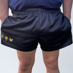 Adults - Basic Black Western Footy Shorts