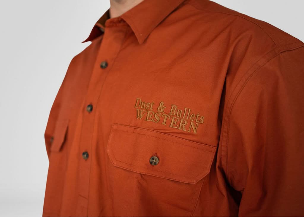 Men's Outback Western Work Shirt in Brown