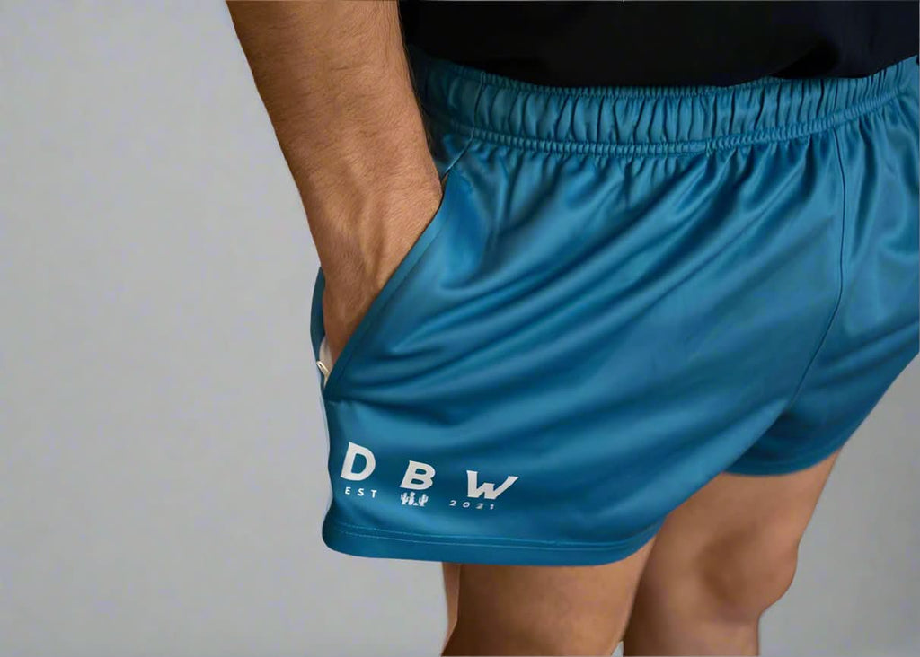 Adults - DBW Western Footy Shorts in Blue