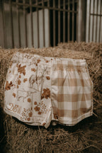 Hallie Bloom Western Footy Shorts – Unisex Floral Print