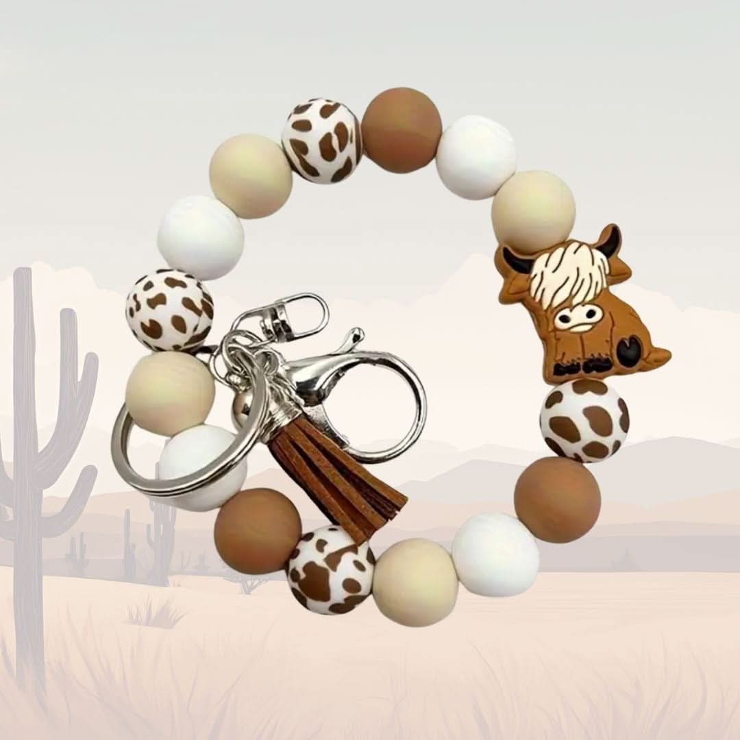 Rustic Brown Cow - Western Style Wristlet