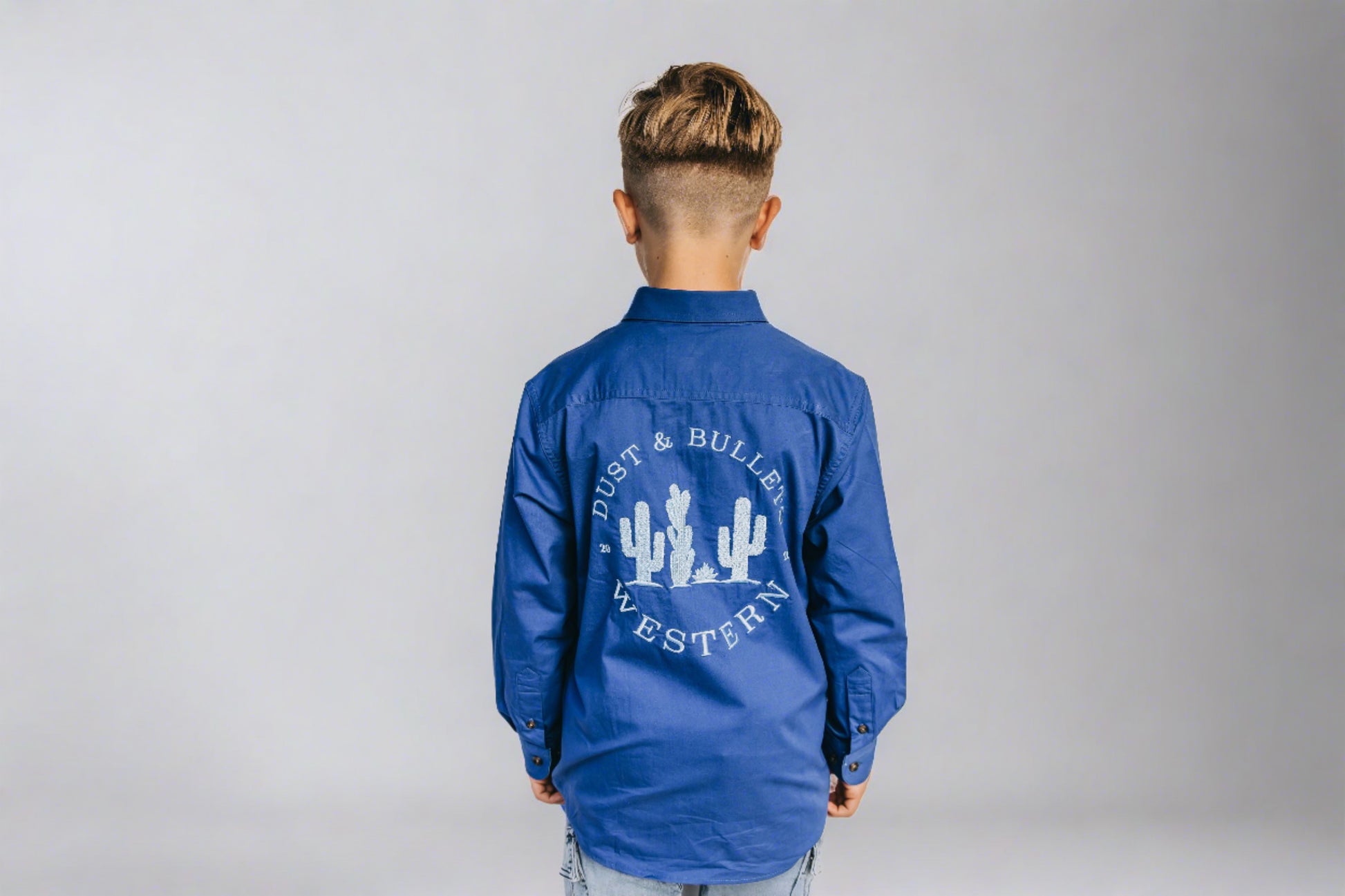 Kids Outback Work Shirt - Blue