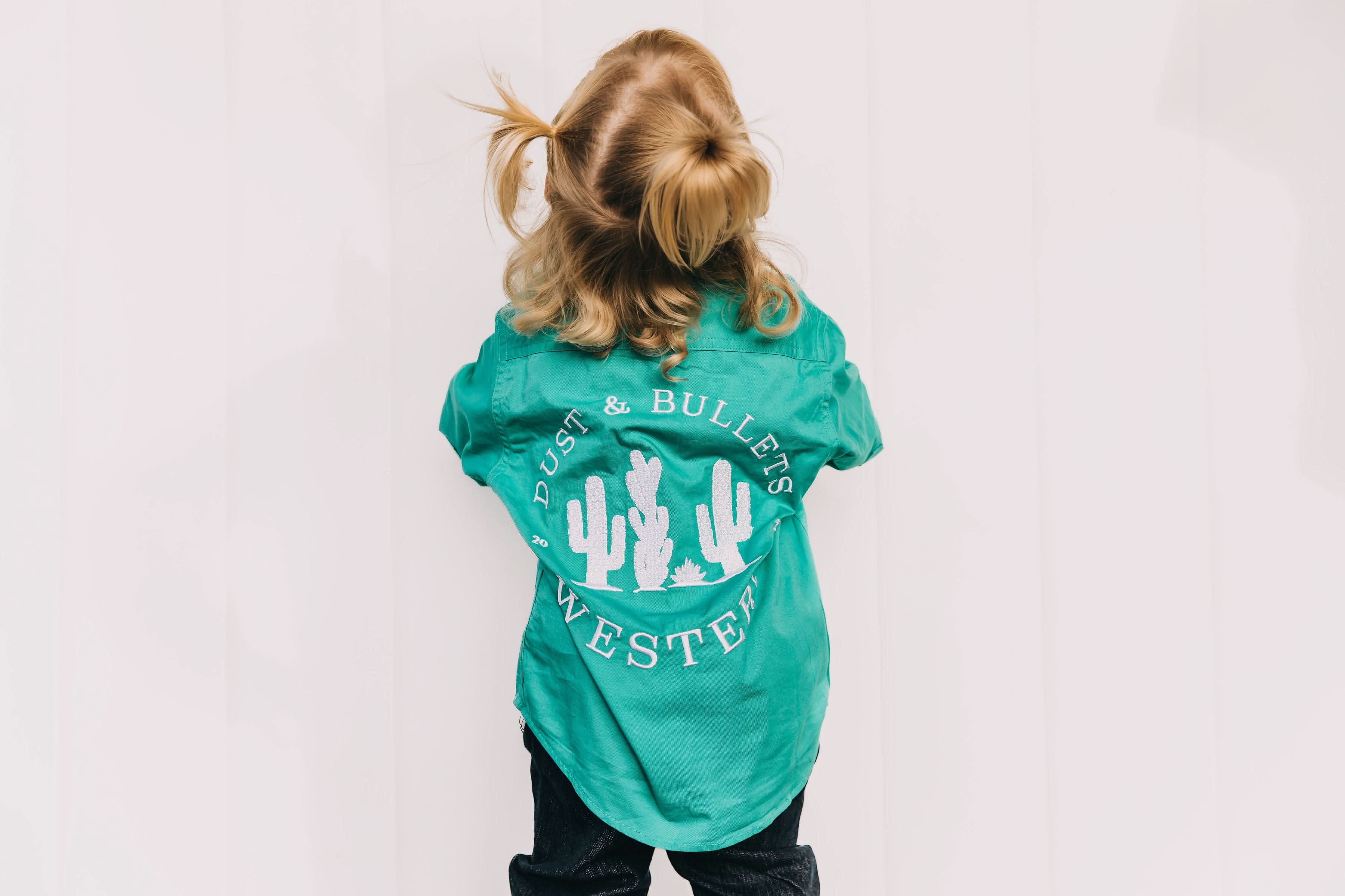 Kids Outback Work Shirt - Teal